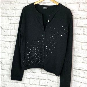 Moschino Jeans Black Sparkle Sweater Size 8